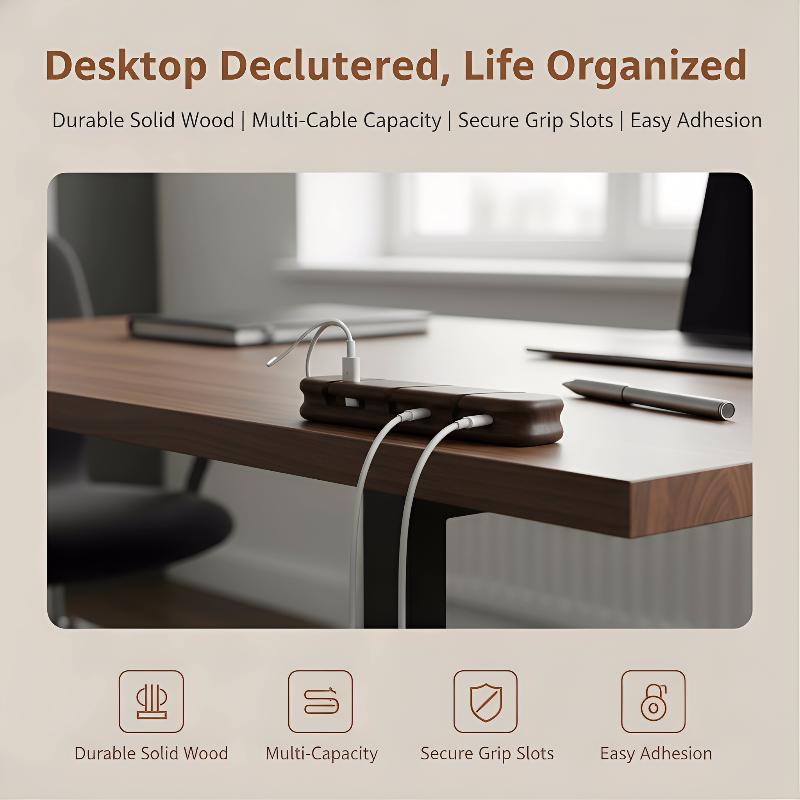 Solid Wood Cable Organizer Hol - Headphone Hook Under reseña y precio