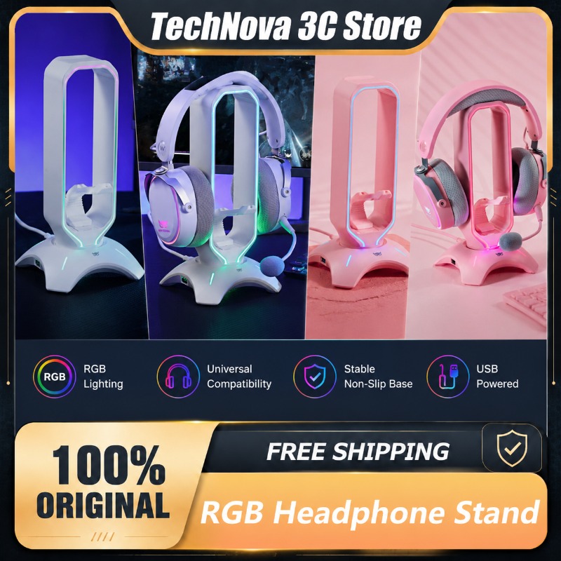 Waizowl RGB Headphone Stand Ga - Desk Setup Usb Hub reseña y precio